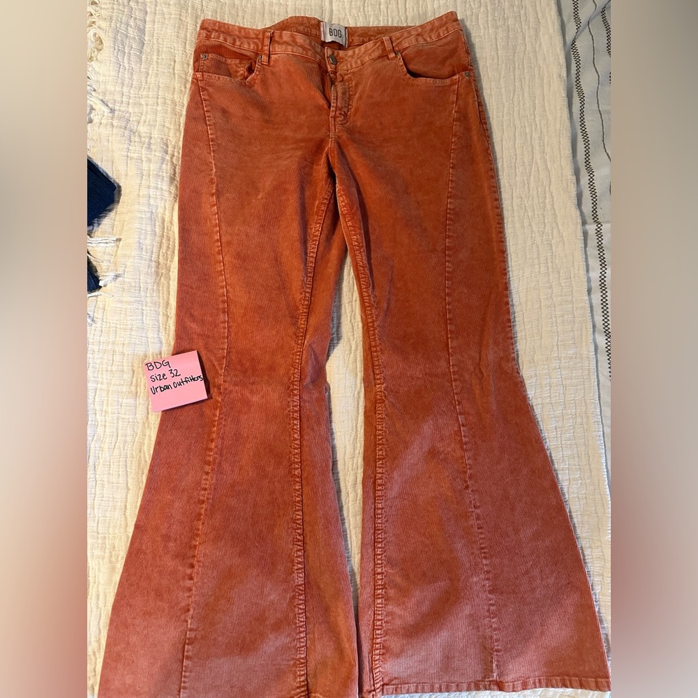 BDG Urban Outfitters Orange Corduroy Flare Pants